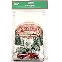 Bakery Bags for Cookies Bread Gift Giving Cakes Treats with Window Resealable Red Truck Christmas Tree Farm Buffalo Check 6 Ct.