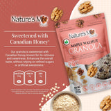 Nature's Mix - Maple Walnut Granola - Walnuts, Raisins and Currants - Sweetened with Maple Syrup - No Sugar, Salt, or Preservatives - Small Size