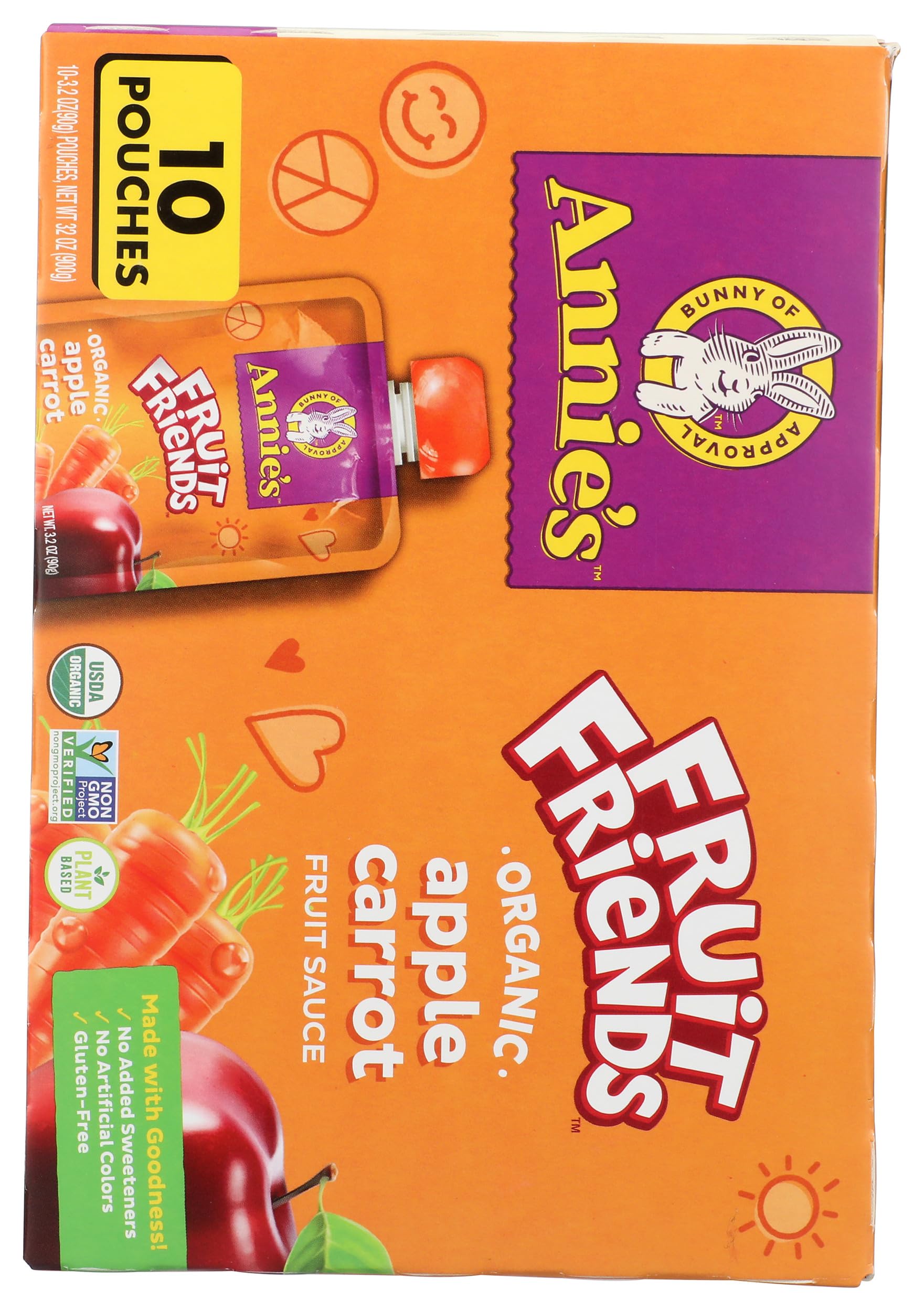 Annie's Fruit Friends Organic Apple Carrot Fruit Sauce 10pk, 32 OZ