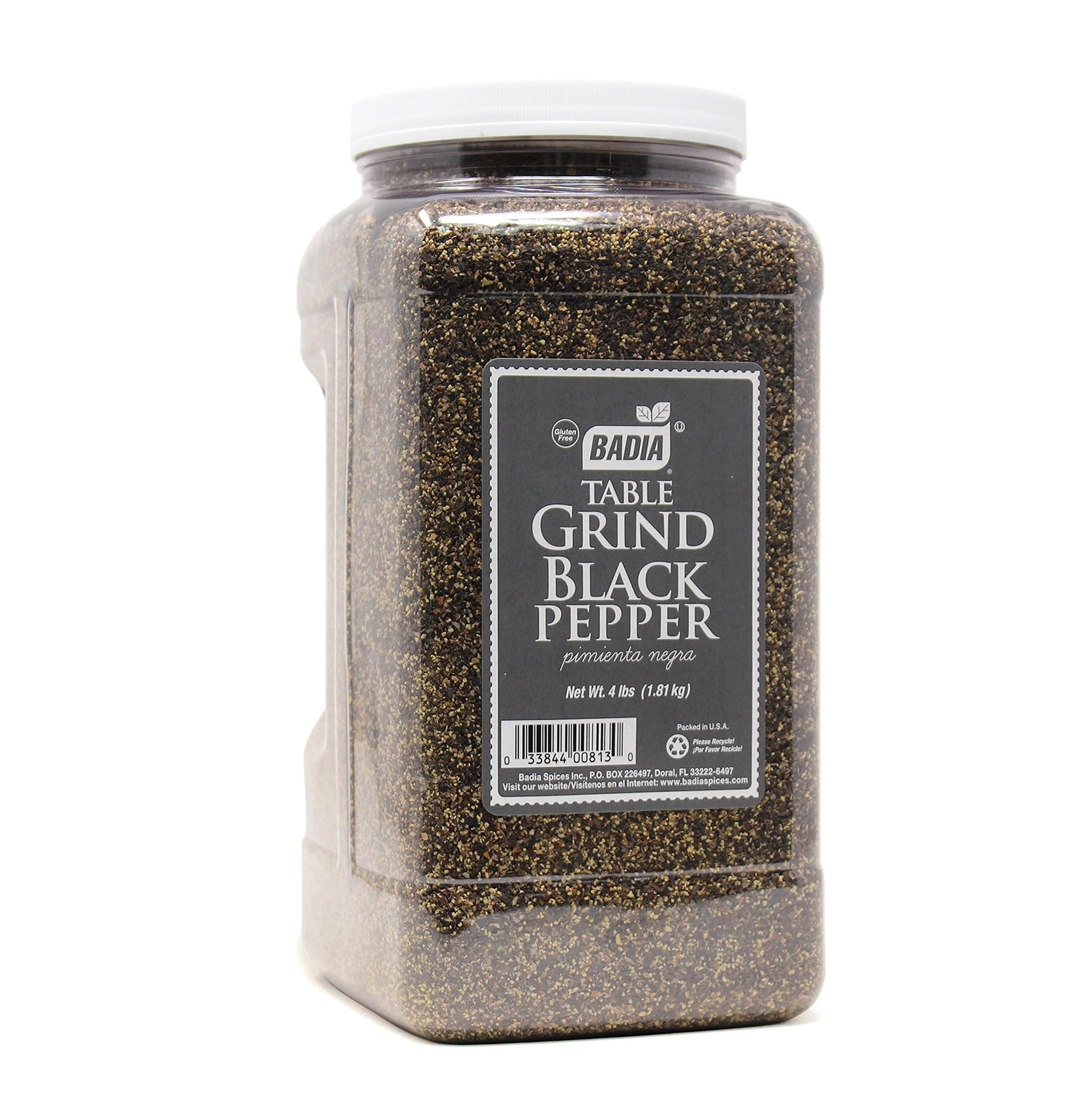 Badia Black Pepper Table Grind, 4 Pound - Premium Seasoning for Cooking & Freshly Ground Flavor