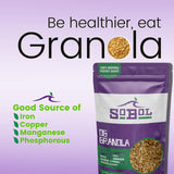 SoBoL Low Calorie Granola For Yogurt 12oz Healthy, Crunchy Snack for Balanced Breaks, Hiking Food, Camping, Backpacking, on the go. Baked Whole Grain