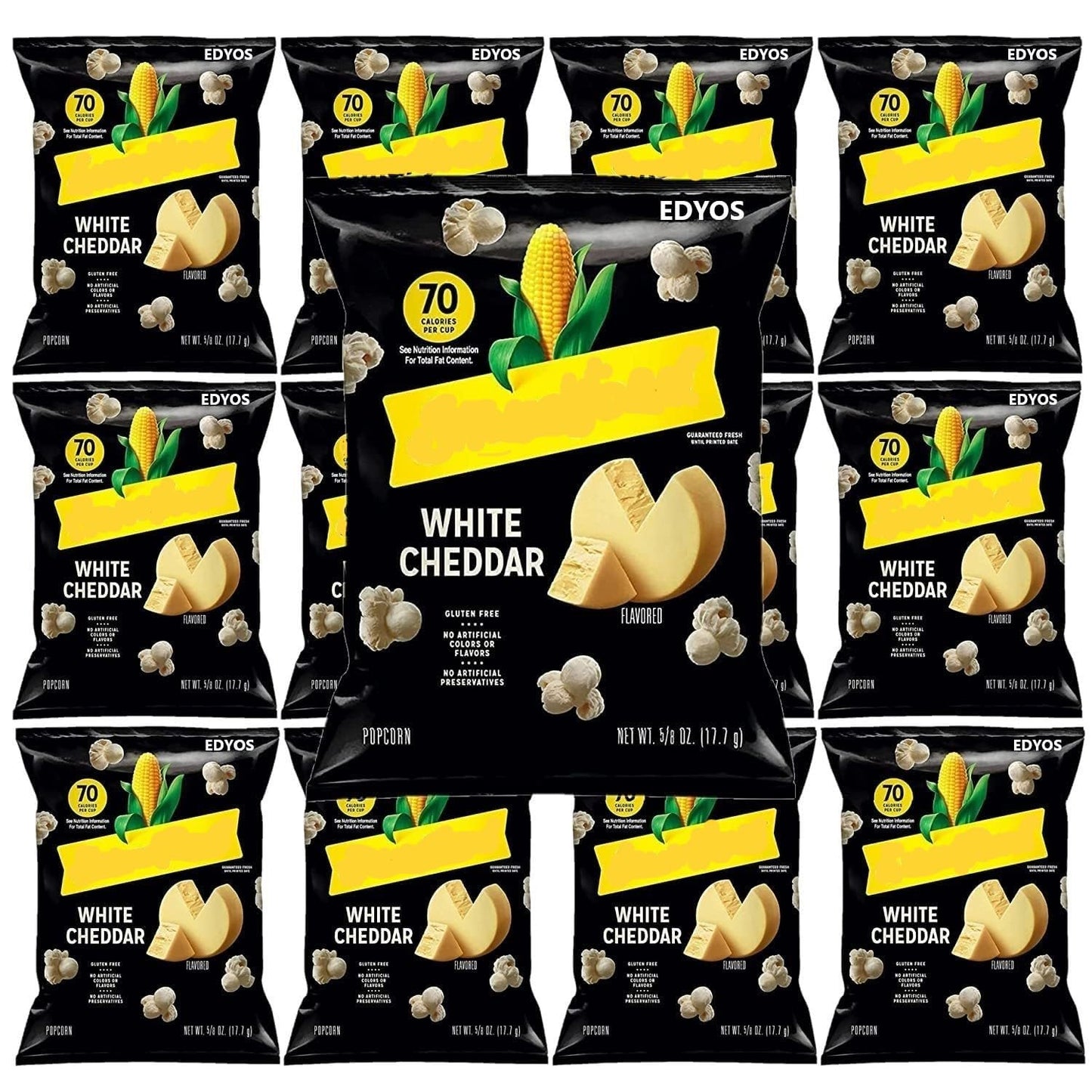QT Limited White Cheddar Popcorn, 0.625oz, 10 Count 0.06 Ounce (Pack of 10)