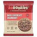 Kakookies A Cookie Re-Imagined, Dark Chocolate Cranberry (Box of 12 Cookies), Soft-Baked, Plant-Based, Dairy Free, Gluten Free, Vegan