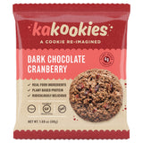 Kakookies A Cookie Re-Imagined, Dark Chocolate Cranberry (Box of 12 Cookies), Soft-Baked, Plant-Based, Dairy Free, Gluten Free, Vegan