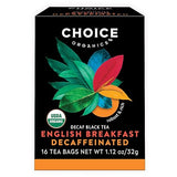 Choice Organics - Organic Decaffeinated English Breakfast Tea (6 Pack) - Fair Trade - Compostable - 96 Organic Black Tea Bags