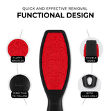 DecorRack (2 Pack) Double-Sided Lint Brushes, Pet Hair Remover Brush for Clothes and Furniture, Remove Cat and Dog Fur from Fabric Carpet