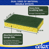 CELOX 24 Pack Dish Sponge for Kitchen, Dual Sided Scrub Sponge Heavy Duty, Non-Scratch Sponges Perfect for Kitchen Dishwashing and Household Cleaning