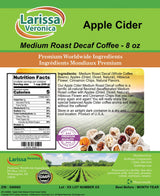Apple Cider Medium Roast Decaf Coffee (Gourmet, Naturally Flavored, Whole Coffee Beans) (8 oz, ZIN: 546660)
