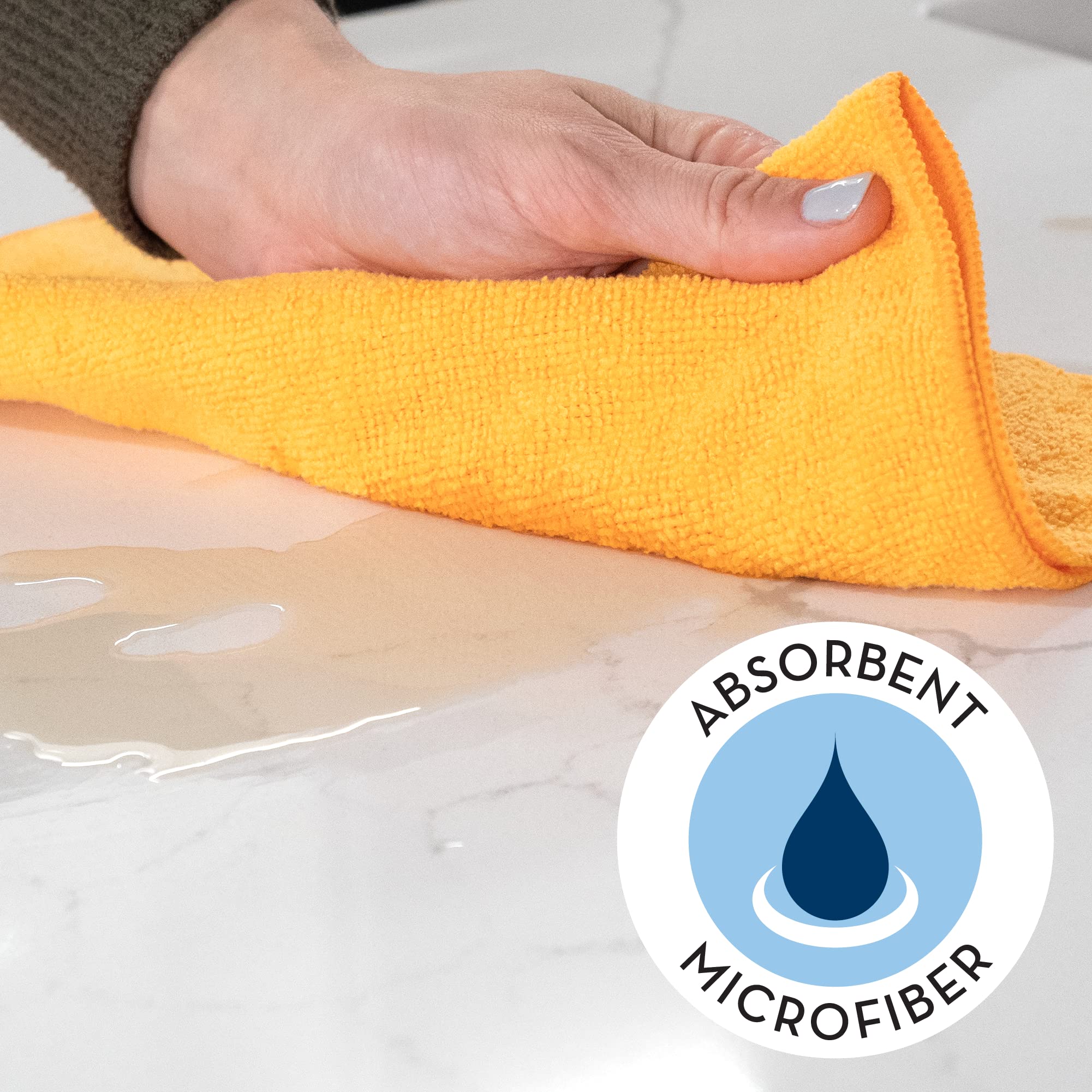 S&T INC. 12 Pack 12" x 16" Microfiber Cleaning Cloth, Bulk Microfiber Towel for Home, Reusable and Lint Free Microfiber Towels for Cars, Assorted