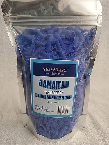 SHIWRAYZ Jamaican Blue Laundry Soap Shredded 270g. 9.5oz (Pack of 1)