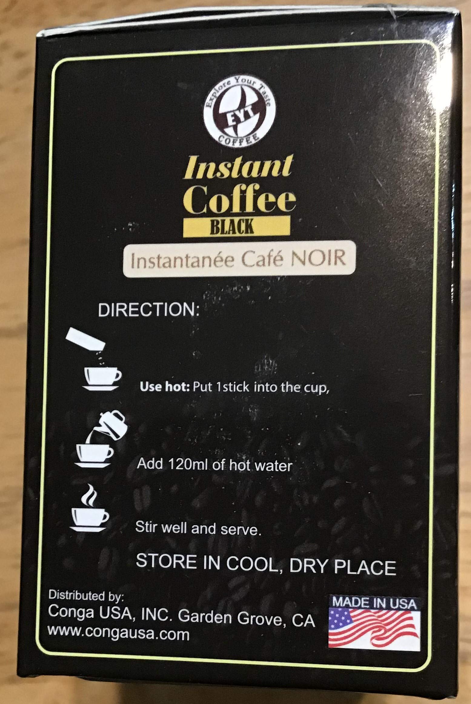 Black Instant Coffee 15 sachets X 2gm