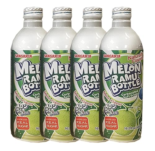 Ramune Melon Japanese Soda (4 Pack)