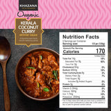 Khazana ORGANIC Kerala Coconut Curry Indian Simmer Sauce - 6 x 12.7oz Jars | Non-GMO, Vegan, Gluten Free, Kosher | Authentic Indian Meals Made Easy at