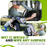 The White Green Cloth 1-Pack Reusable Cleaning Cloth for Streak-Free Windows, Mirrors & All-Purpose Cleaning - Chemical-Free, Absorbent, Non-Abrasive
