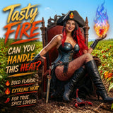 TASTY Pepper Sauce FIRE - Authentic Caribbean Pepper Sauce, Trinidad Scorpion Pepper Blend, Extreme Heat, Super Hot Gourmet Chili Sauce for Wings