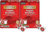 Twinings English Breakfast Black Tea K-Cup Pods for Keurig, 24 Count (Pack of 2), Smooth, Flavourful, Robust, Caffeinated, Enjoy Hot or Iced