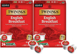 Twinings English Breakfast Black Tea K-Cup Pods for Keurig, 24 Count (Pack of 2), Smooth, Flavourful, Robust, Caffeinated, Enjoy Hot or Iced