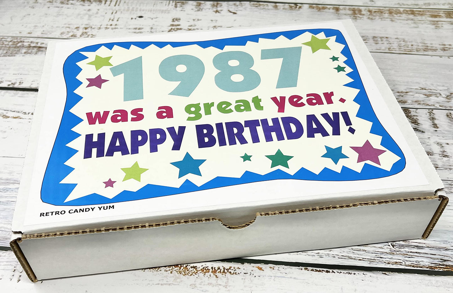 RETRO CANDY YUM ~ 1987 39th Birthday Gift Box Retro Nostalgic Candy Mix from Childhood for 39 Year Old Man or Woman Born 1987
