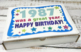 RETRO CANDY YUM ~ 1987 39th Birthday Gift Box Retro Nostalgic Candy Mix from Childhood for 39 Year Old Man or Woman Born 1987