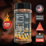 Grillaholics Steak Rub - Brazilian Steakhouse Style Churrasco Seasoning for BBQ, Grilling & Smoking - Bold Blend for Picanha, Ribeye, Beef, Pork