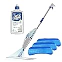Quick Shine Spray Mop Kit with 3 Reusable Mop Pads & 1 Safer Choice Multi-Surface Floor Cleaner 16oz | Quick & Easy Cleaning | No Batteries Required |