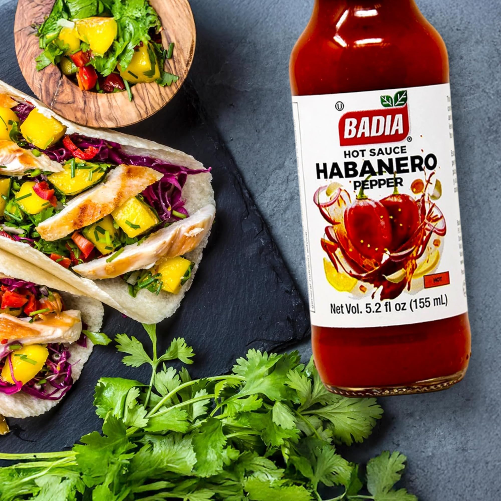 Badia Habanero Hot Sauce, 5.2 fl oz - Fiery Habanero Pepper Sauce for Everyday Heat Lovers