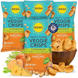 BIENA Tasty Thins Veggie Crisps - Made with Avocado Oil - Nacho, 4-Pk 4oz Bags - Chickpeas & Veggies, Vegan, Gluten Free, Dairy-Free, Non-GMO