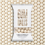 Candy Envy - Shimmer White Gumballs - 1 Inch - Approximately 113 Gumballs Per 2lb Bag - Bulk White Candy - North American Made & Kosher Certified