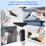Window Vacuum Squeegee Cordless, Handheld Window Vac with Multi-Purpose Spray Bottle & Microfiber Cloth, Electric Cleaning Tool for Windows, Mirror