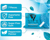 UNIQBITE Peppermint Sugar Free Chewing Gum, Natural Mint Gum Bulk, Sugarless Chicles for Fresh Breath, Aspartame Free, 24 Packs x 7 Pieces, 168 Count