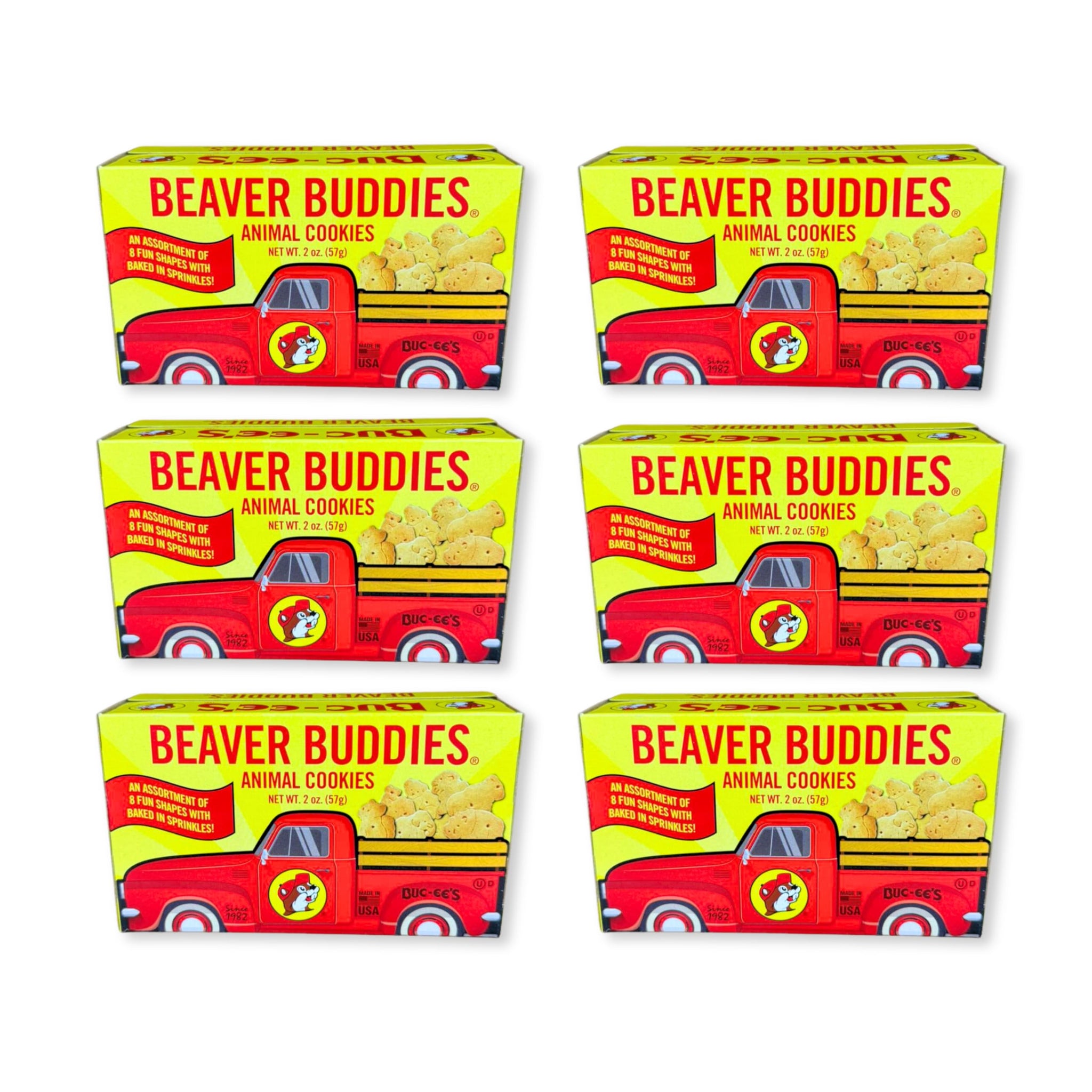 Buc-ee's Beaver Buddies Animal Cookies Pack of 6
