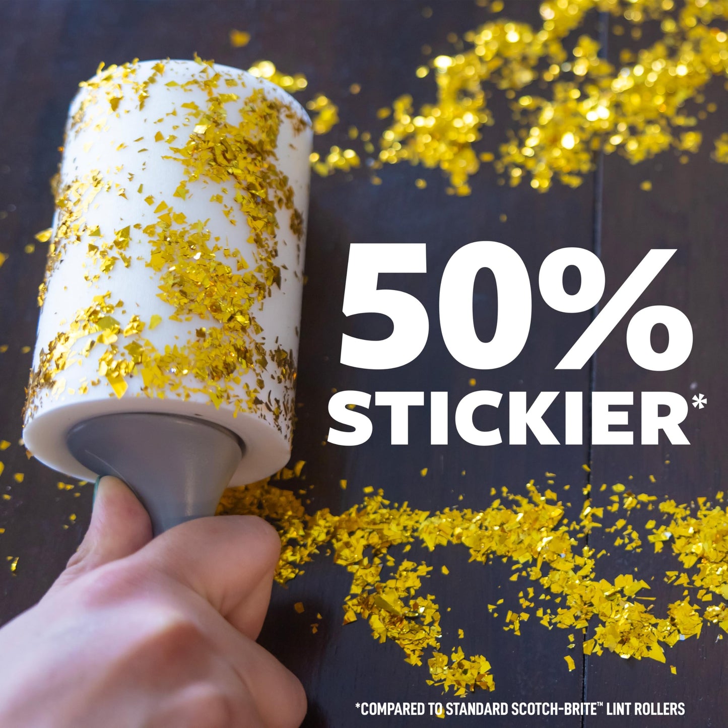 Scotch-Brite Extreme Clean Lint Roller, 50% Stickier*, Heavy Duty for Removing Debris and Pet Hair on Clothes, Furniture, Cars, Offices & More, 2