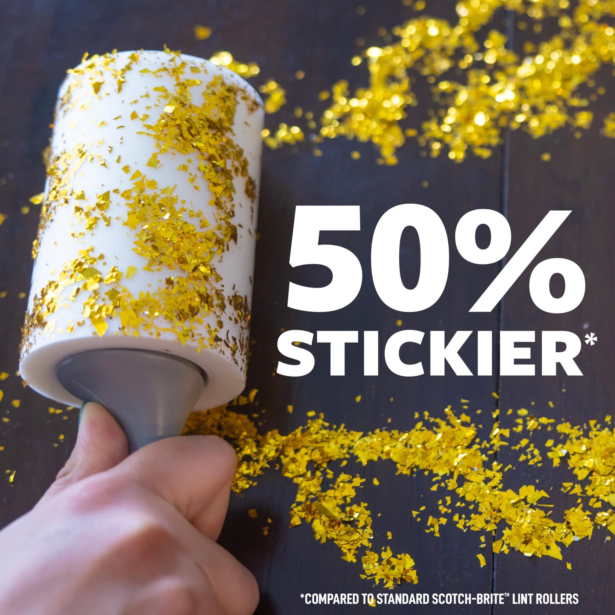Scotch-Brite Extreme Clean Lint Roller, 50% Stickier*, Heavy Duty for Removing Debris and Pet Hair on Clothes, Furniture, Cars, Offices & More, 2
