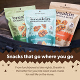 Breakin Snacks Granola Bites Variety Pack | Coffee Hazelnut, Dark Chocolate, Coconut Almond | Soft Baked | Gluten Free Snack with Organic Oats