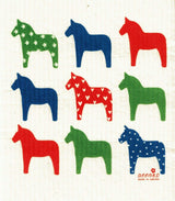 Anneko Swedish Dishcloth/Sponge Cloth Designs Made in Sweden Multicolor Dala Horse (2-pk Multicolor Dala Horse)