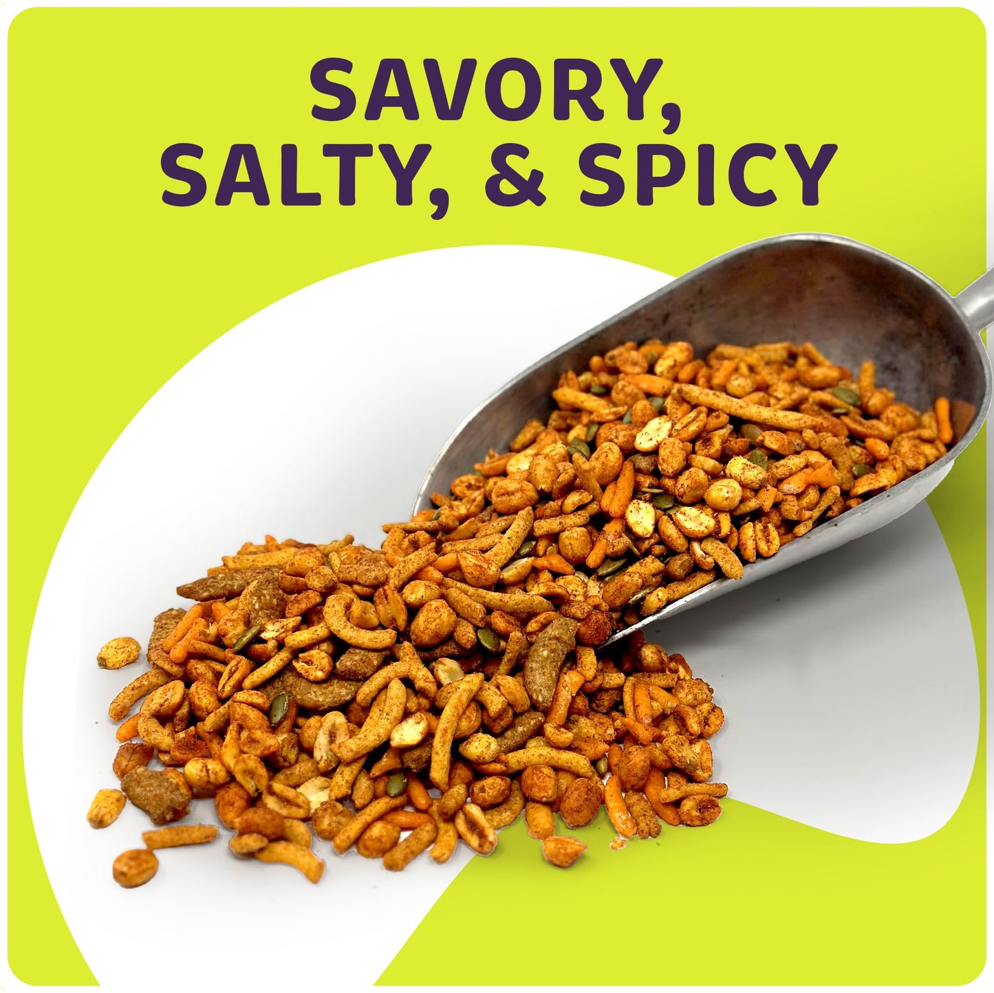 Santa Fe Trail Mix - Spicy Mix - hot spicy peanuts, hot Cajun corn sticks, sesame sticks, chili crescents, toasted corn, and pumpkin kernels (1.5