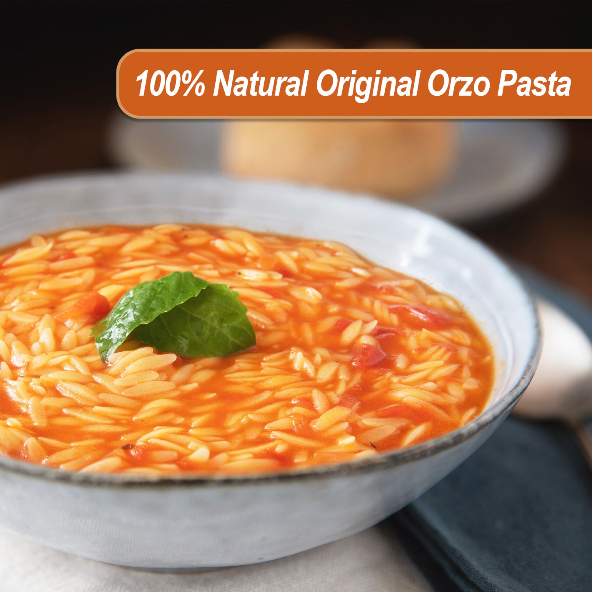 Baron’s Orzo Pasta Original | 1 Pack of 21.16oz Kosher Jars | Natural Israeli Rice-Shaped Orzo for Soups, Casseroles & Salads | Cooks in 10 Minutes