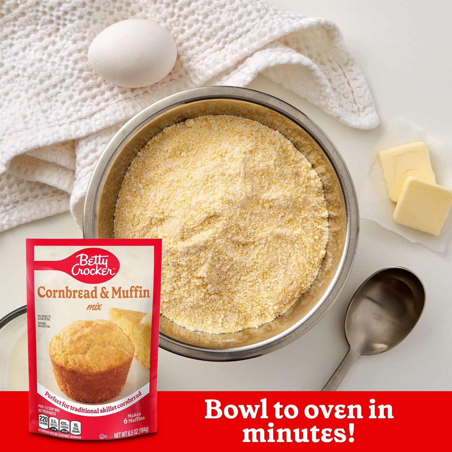 Betty Crocker Betty Crocker Authentic Cornbread & Muffin Mix, 6.5 oz (Pack of 9)