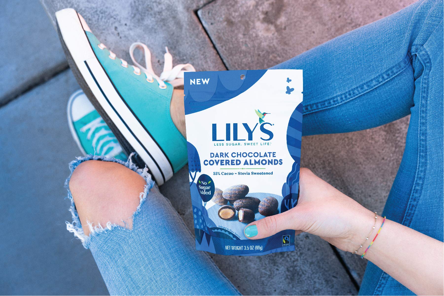 Dark Chocolate Covered Almonds by Lily's Sweets, Made with Stevia, No Added Sugar, Low-Carb, Keto-Friendly Christmas Candy | Fair Trade, Gluten-Free
