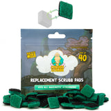 Chubbs Replacement Scrubb Pads (Square - 40 Pack) - Fits Any Magnetic Glass Cleaner with Hook Attachment, Designed Scrubb | Removes Built-Up Stains