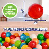 Toymendous Gumballs for Gumball Machine, 15oz Assorted Chewing Gum Fruit Flavored Bubble Gum, Gluten Free, 193 pieces