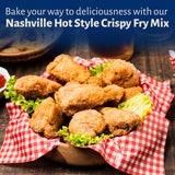 Calhoun Bend Mill Nashville Hot Style Crispy Fry Mix with Spatula - Spicy Southern Seasoning for Hot Chicken Tenders and Sandwiches - Fiery Flavor