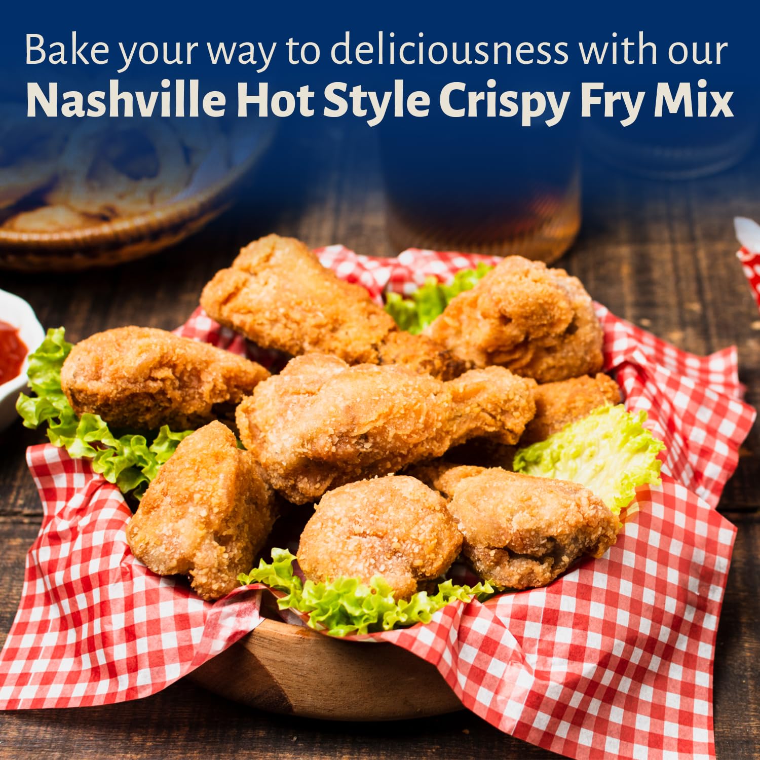 Calhoun Bend Mill Nashville Hot Style Crispy Fry Mix with Spatula - Spicy Southern Seasoning for Hot Chicken Tenders and Sandwiches - Fiery Flavor