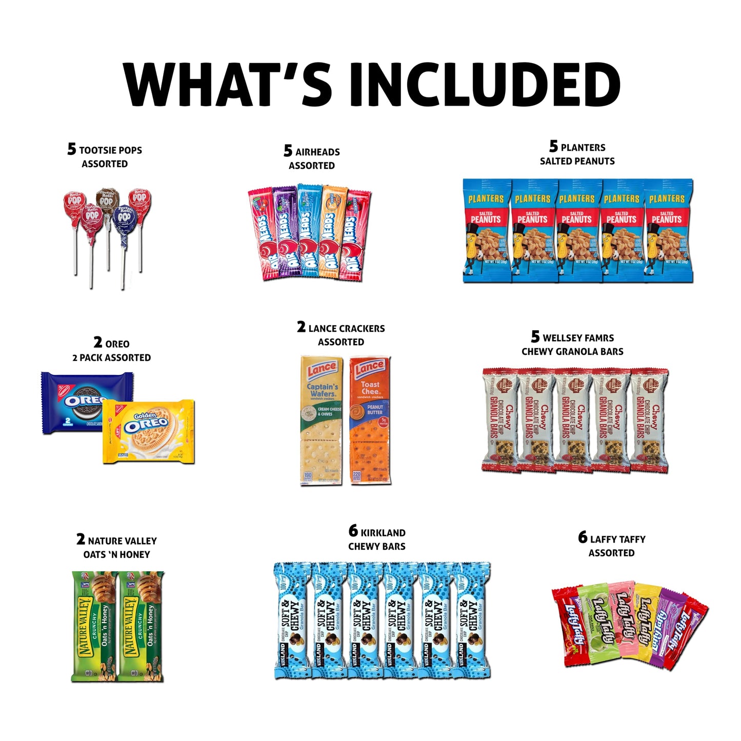 Broadway Basketeers 60 Count Snack Box Variety Pack Care Package for Graduation Kids Teens Adults Family Military College Students Birthdays