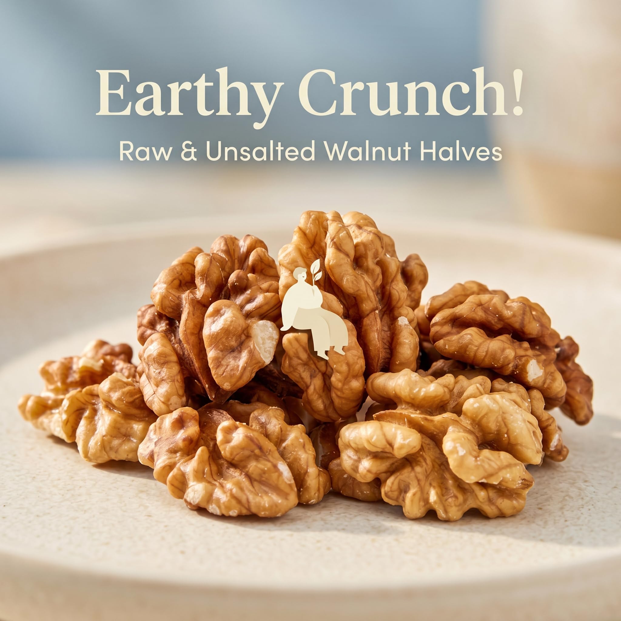 GoodSAM Small Farms - Organic Raw Walnut Halves & Pieces - 8oz Pouch - Single Origin - Sourced from Regenerative Farms
