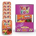 Halal Gummy Worms | 6 Pack Bundle (6x7 oz Tubs) | Colorful Fruit-Flavored Gummy Worms | Resealable Tubs in Bulk with Display Box | Halal Bulk Gummy