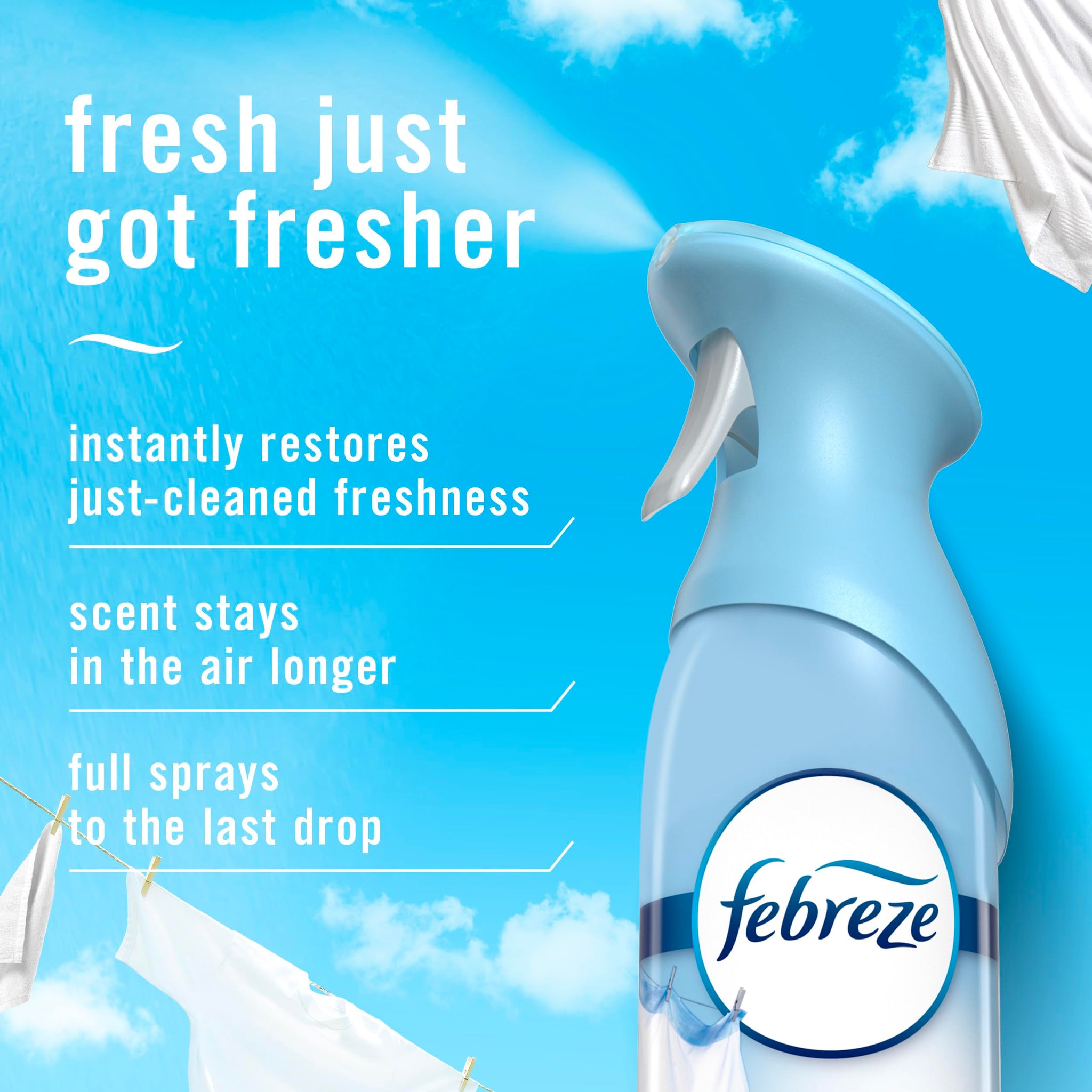 Febreze Air Mist, Air Freshener Spray, Odor Fighting Room Spray, Deodorizer for Home Bathroom Kitchen Office Apartment Dorm Room Classroom, Linen