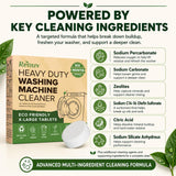 Renuv® Heavy Duty Washing Machine Cleaner Descaler Tablets - for Front Load, Top Load Washer, HE (6 XL Tablets - 6 Months Supply)