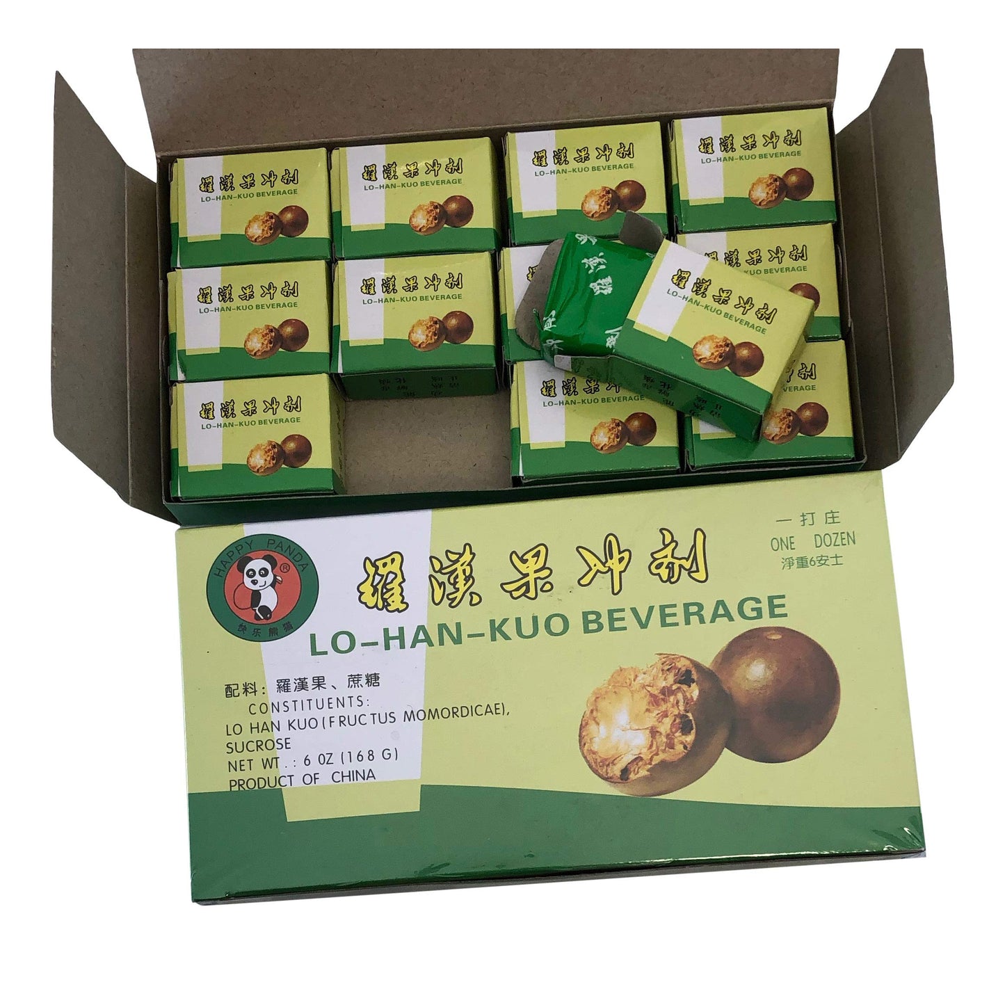 Lo-Han-Kuo Beverage, Chinese Tea 12 Cube Box, Pack of 2 Boxes (24 Cubes)
