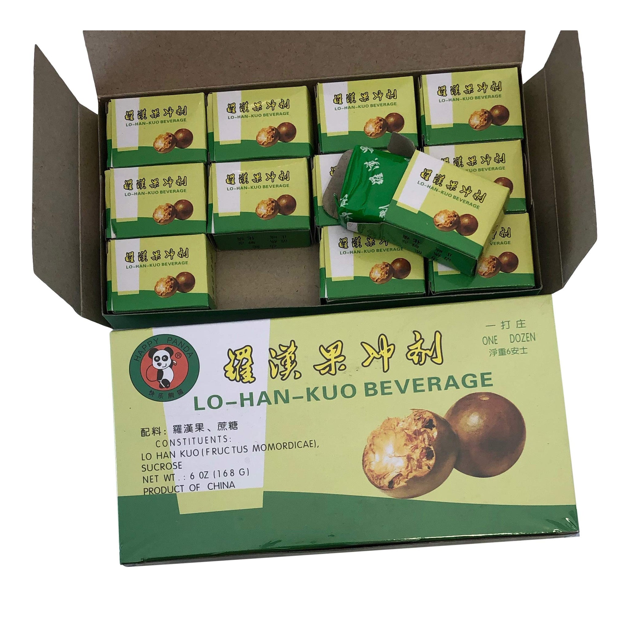 Lo-Han-Kuo Beverage, Chinese Tea 12 Cube Box, Pack of 2 Boxes (24 Cubes)
